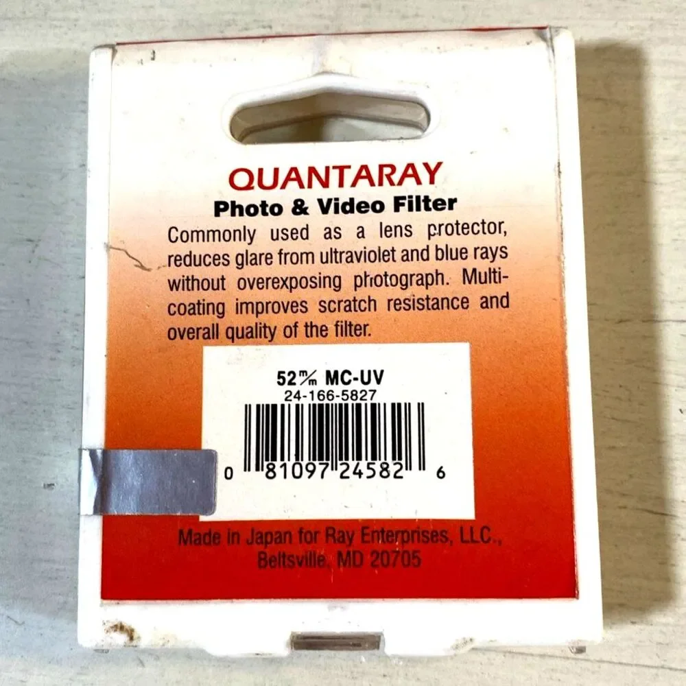 Quantaray Filter Lens for Photo or Video - 52mm